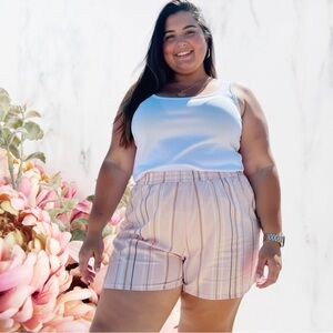 BP Nordstrom Cotton Pink Pinstripe Shorts Sz 2XL NWT